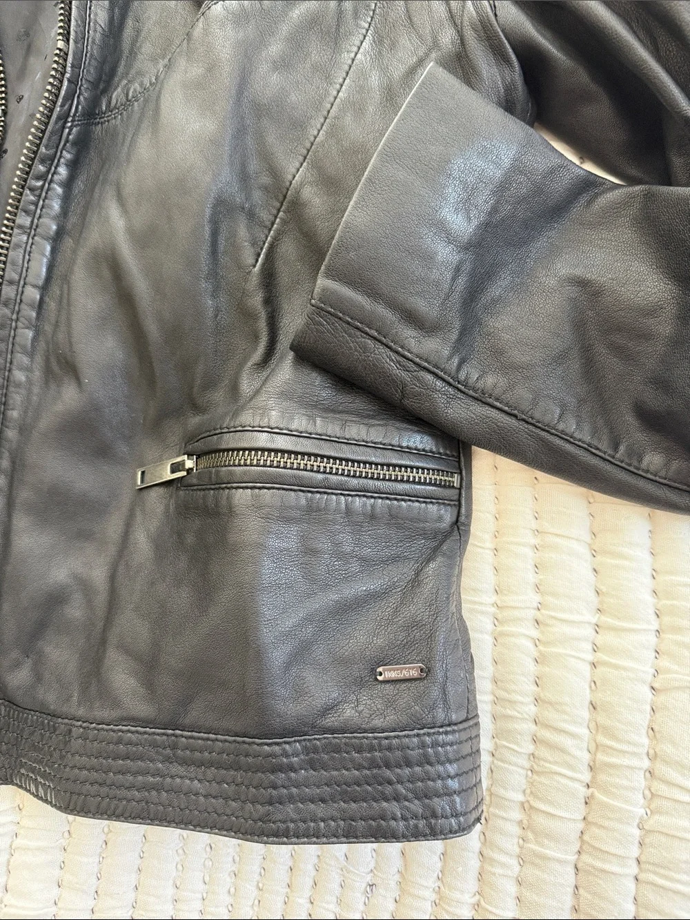 Vintage IKKS Paris Leather Jacket